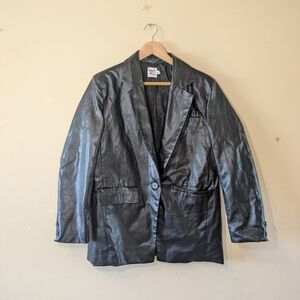 Princess Polly Black Leather Jacket
